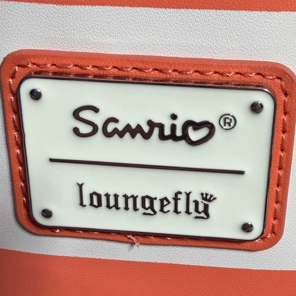 Loungefly Sanrio Hello Kitty Tiny Chum Sherpa Mini Backpack Blue Orange NEW